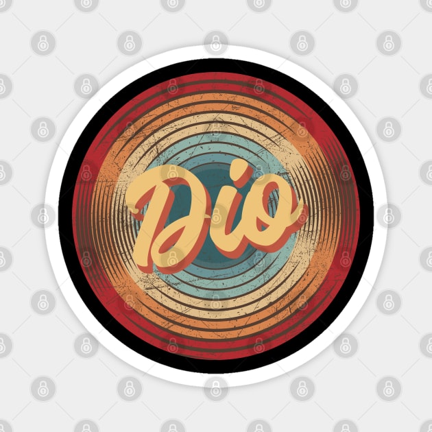 Dio Vintage Circle Magnet by musiconspiracy