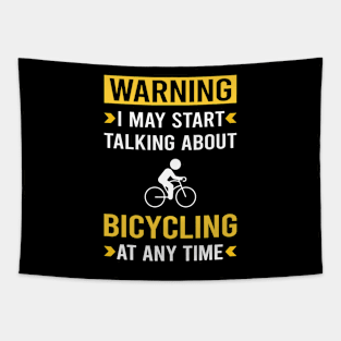 Warning Bicycling Bicycle Bicyclist Cycling Cycle Cyclist Tapestry