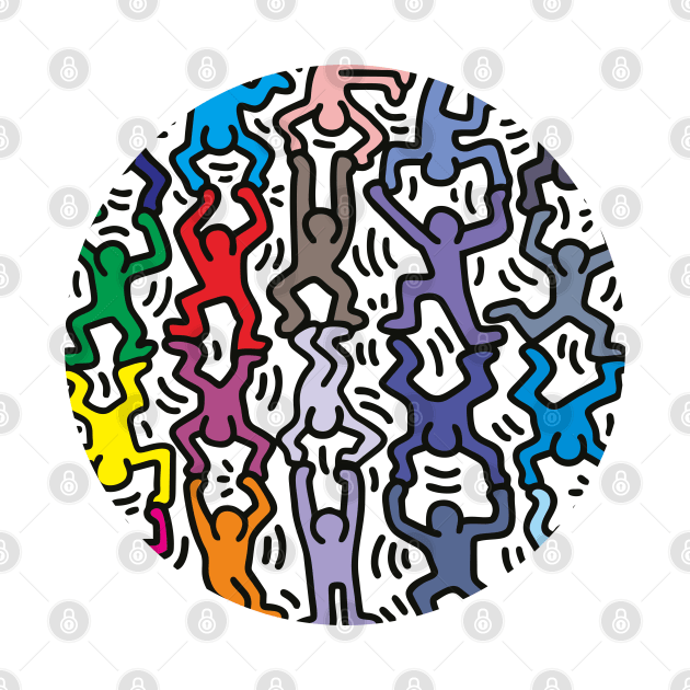 Colorful Circle People by by fend