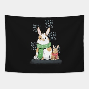 Christmas bunny pals Tapestry