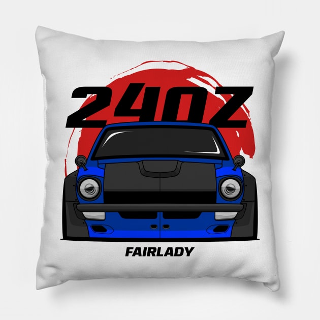 Tuned Frldy Z Blue Pillow by GoldenTuners