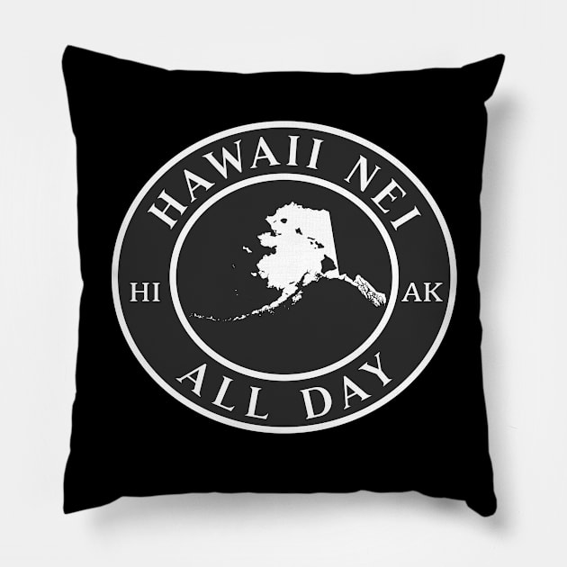 Roots Hawaii and Alaska by Hawaii Nei All Day Pillow by hawaiineiallday