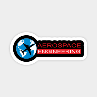 Aerospace engineering text, aeronautical logo Magnet