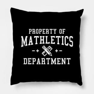 Property Of Mathletics Department Pillow