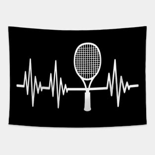 Tennis Heartbeat Shirt Best Tennis Gift Tee for Players Fans Tapestry