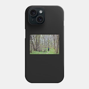 Woman hiker in the forest Phone Case