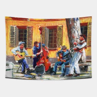 French Jazz Musicians Tapestry