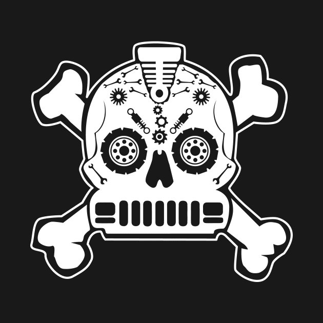 Sugar Skull Jeep Cherokee Badge by BlackPawCanvas