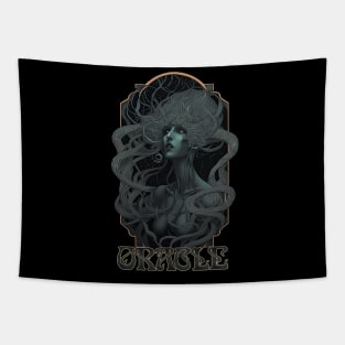 Oracle - Ancient Witch Priestess of Prophecy Art Nouveau Tapestry