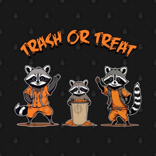 Trash or Treat - Raccoon Halloween Family by WolfMerrik