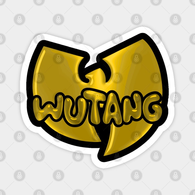 wutang clan 3d logo word lettering art Magnet by idbihevier