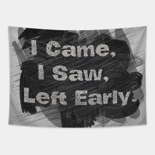 I Came,  I Saw,  I Left Early. Tapestry