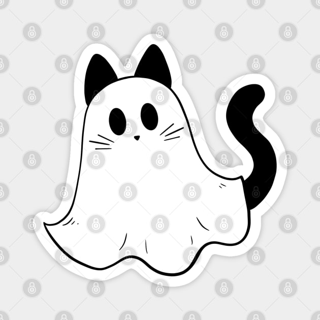 Ghost Kitty Magnet by Lady Lilac