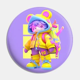 AKBLM - TECHWARD DECORA STYLE KUMA | KAWAII ANIME MASCOT Pin