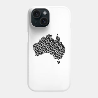 Australia Outline With Pattern - Australian aboriginal art Phone Case