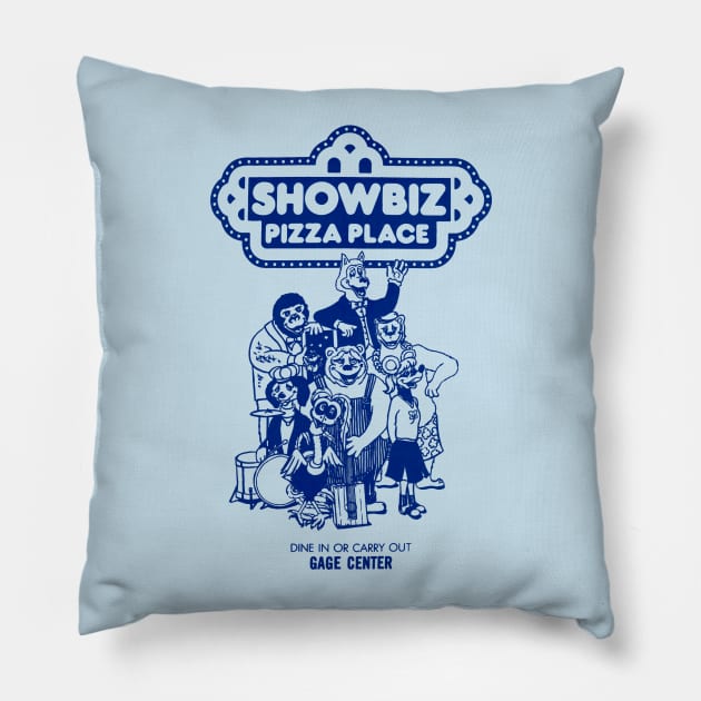 Showbiz Pizza Place Gage Center Pillow by TopCityMotherland