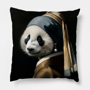 Wildlife Conservation - Pearl Earring Giant Panda Meme Pillow