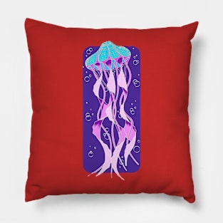 Jellyfish Art Ilustration Pillow