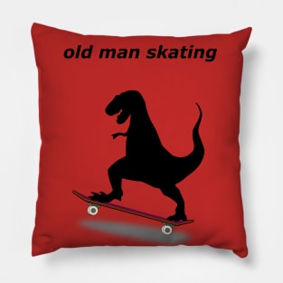 The skating dinosaur Oldie Pillow