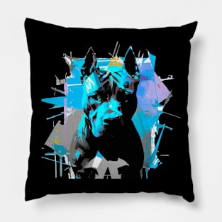 Pit Bull Terrier Mural Art Print Pillow