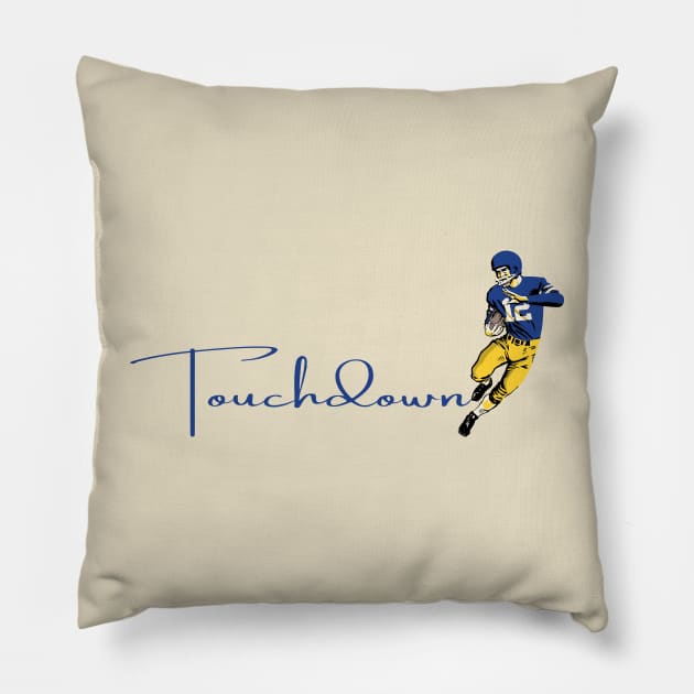 Touchdown Rams! Pillow by Rad Love