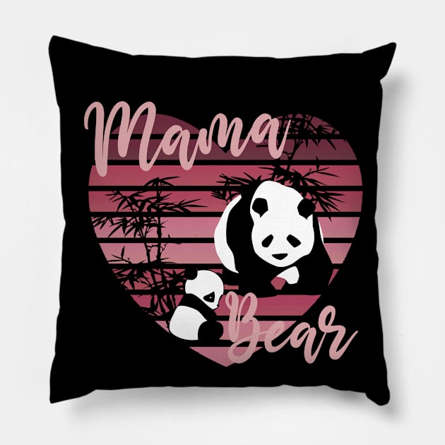 Mama Bear | Panda Bear Pillow by Funkrafstik