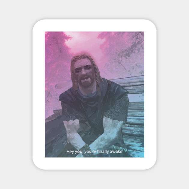 Hey You You Re Finally Awake Skyrim Aimant Teepublic Fr Hey You You Re Finally Awake Skyrim Aimant Teepublic Fr