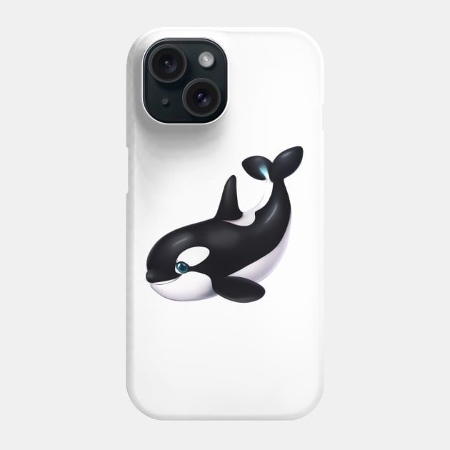 Cute Orca Drawing Phone Case by Play Zoo