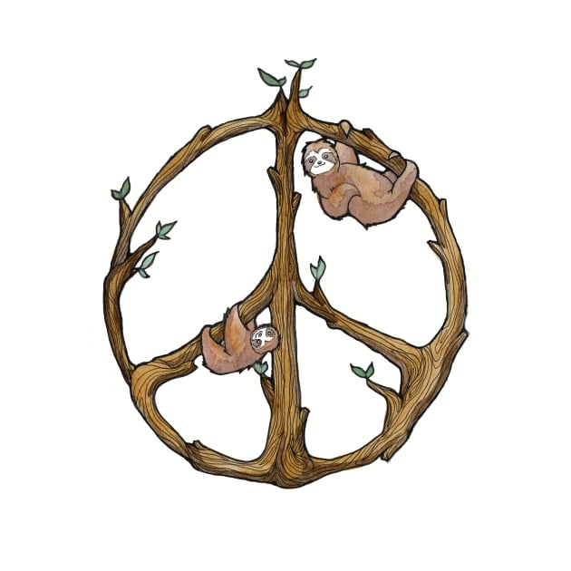 Peace Sloths by UntidyVenus