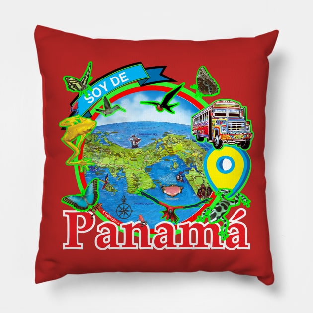 SOY DE PANAMA Pillow by rutasdeaventura