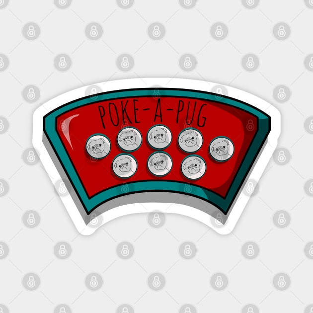 Poke-A-Pug Whack-A-Mole Game Magnet by Fun Funky Designs