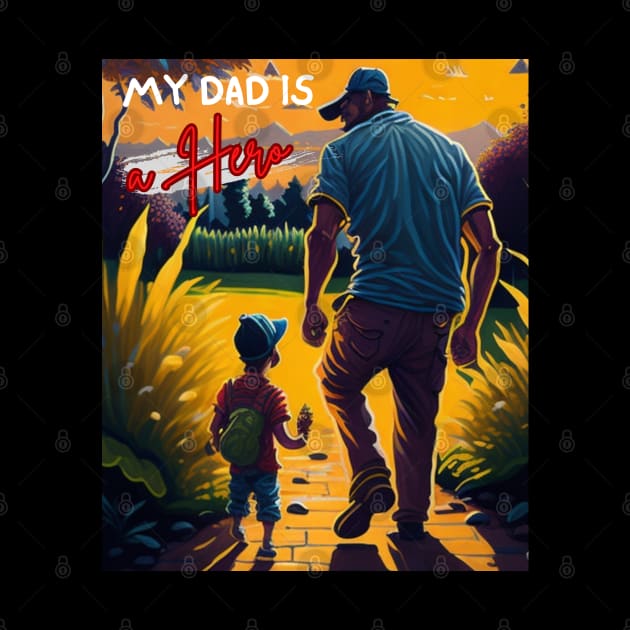 My dad is a hero by Elite & Trendy Designs