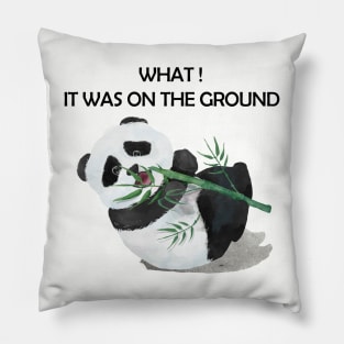 Panda Funny, What it was on the ground! Pillow