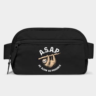 ASAP Sloth Funny Procrastinating As Slow As Possible Bag