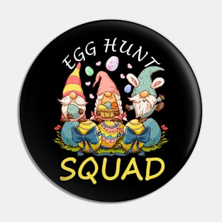 Egg Hunt SQUAD, Easter Gnomes Shirt Pin