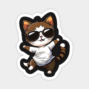 Cat wearing sunglasses cool choco cat Magnet