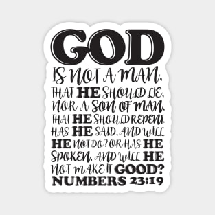 Numbers 23:19 Magnet