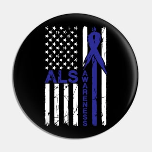 Als Awareness Flag Pin