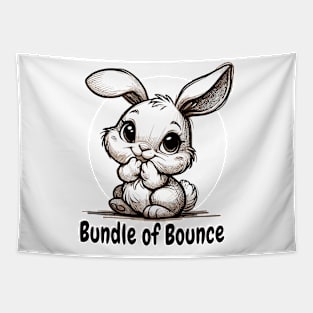 Cuddly Sketch Bunny Tapestry