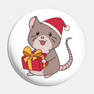 Christmas rat Pin