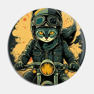 Racer cat Pin