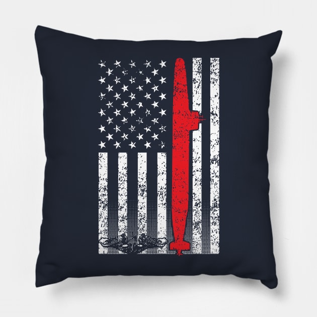 AMERICAN SUBMARINER Pillow by RelevantArt