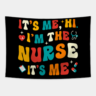 Proud Mom of a Nurse Gifts Nurse Week Gifts Retro Nurse Mom Tapestry