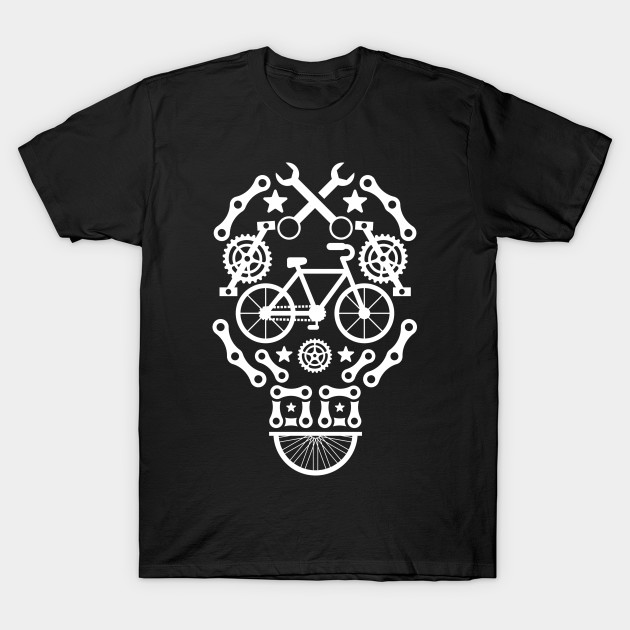 Funny Bicycle Cycling Skull Humor Graphic T-Shirt Funny Bicycle Cycling Skull Humor Graphic T-Shirt