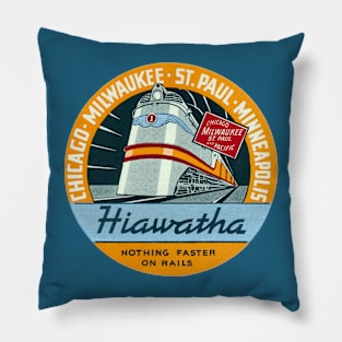 1935 Hiawatha Railroad Train Pillow