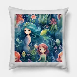 Mermaids Pattern 11 Pillow