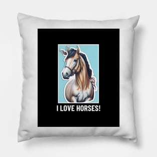 Horse Lover Art Pillow