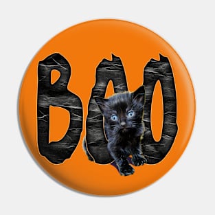 Halloween Kitten and the Word Boo Pin