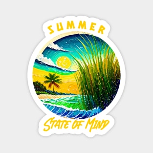 endless summer, fun summer artistic design v7 Magnet