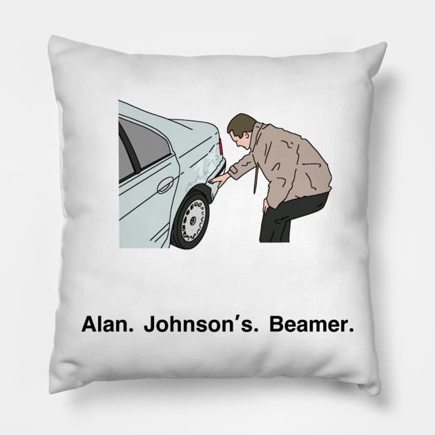 Peep Show Alan Johnson Beamer Pillow by tommytyrer